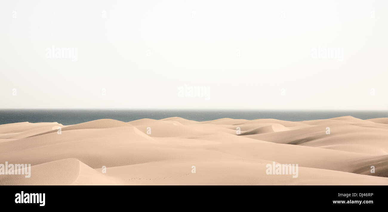 Dünen Landschaft, Maspalomas, Cran Canaria, Spanien Stockfoto