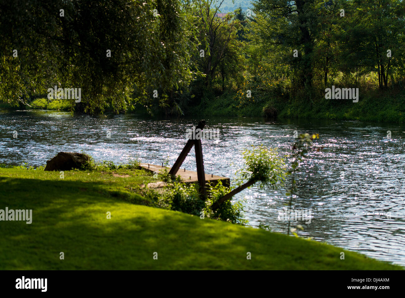 Forest River Bosnien Stockfoto