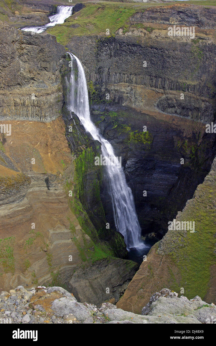 Wasserfall haifoss Stockfoto