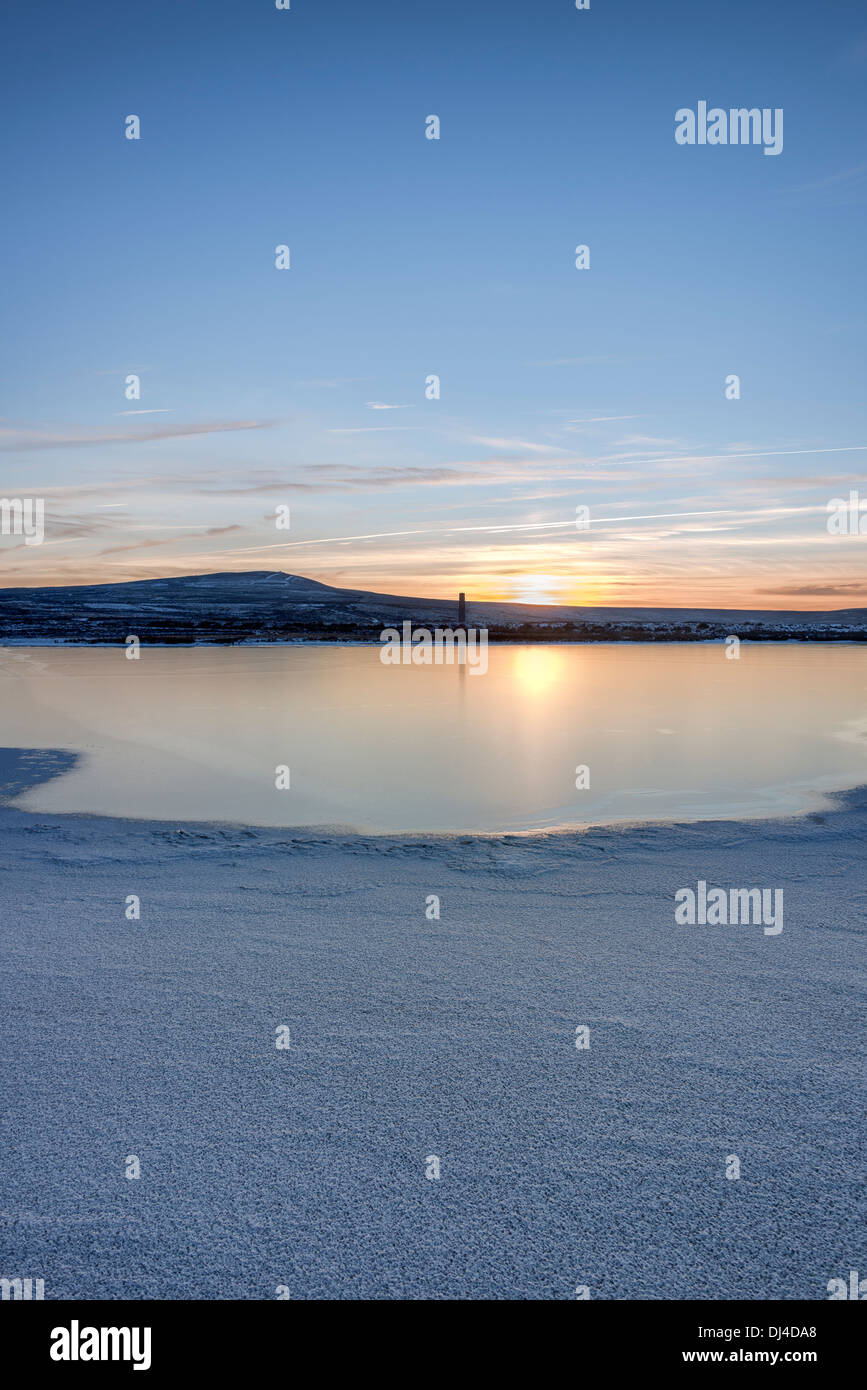 Sikehead Reservoir und Schrauben Recht im winter Stockfoto