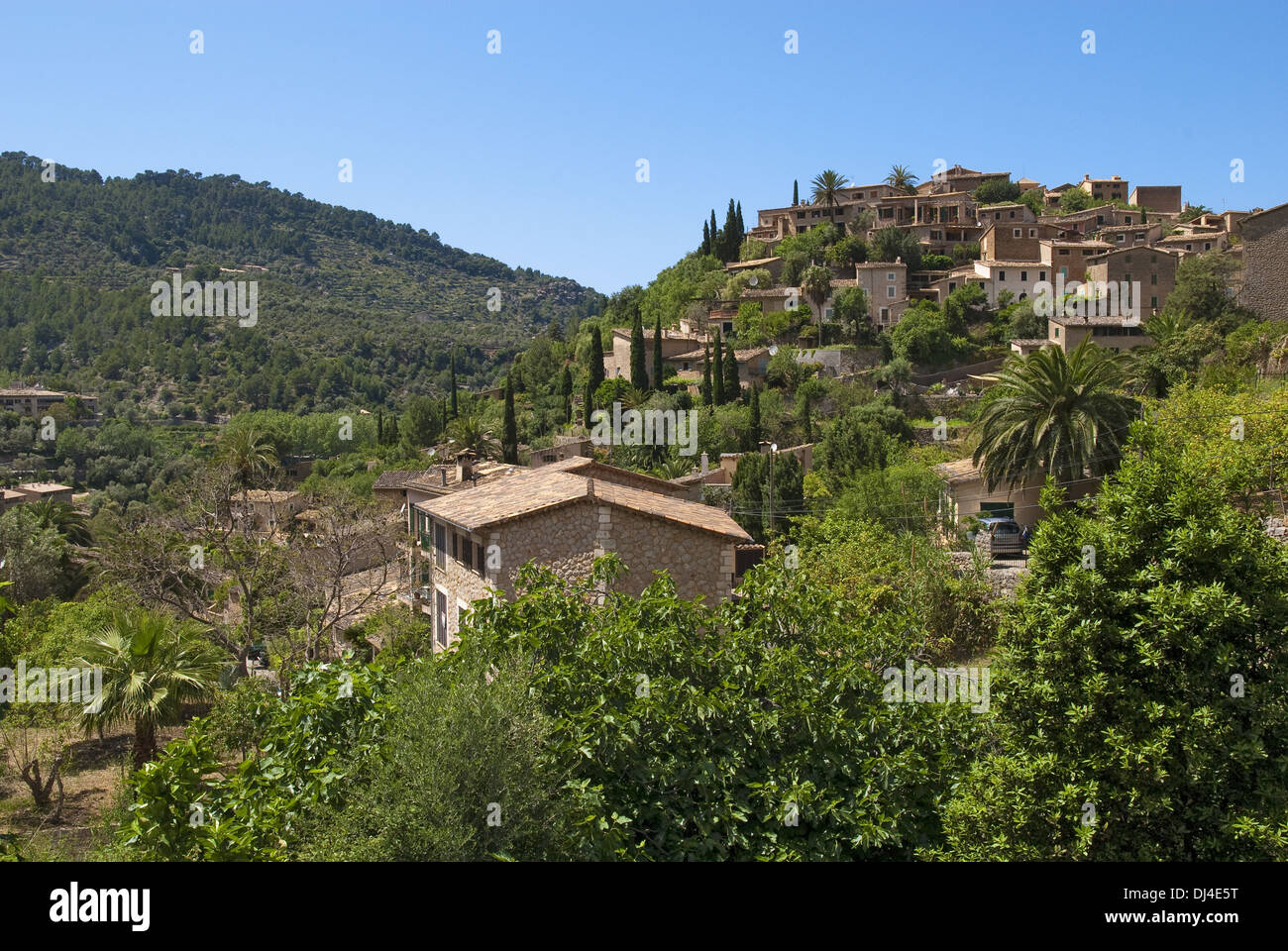 Berg Dorf Deya auf Mallorca Stockfoto