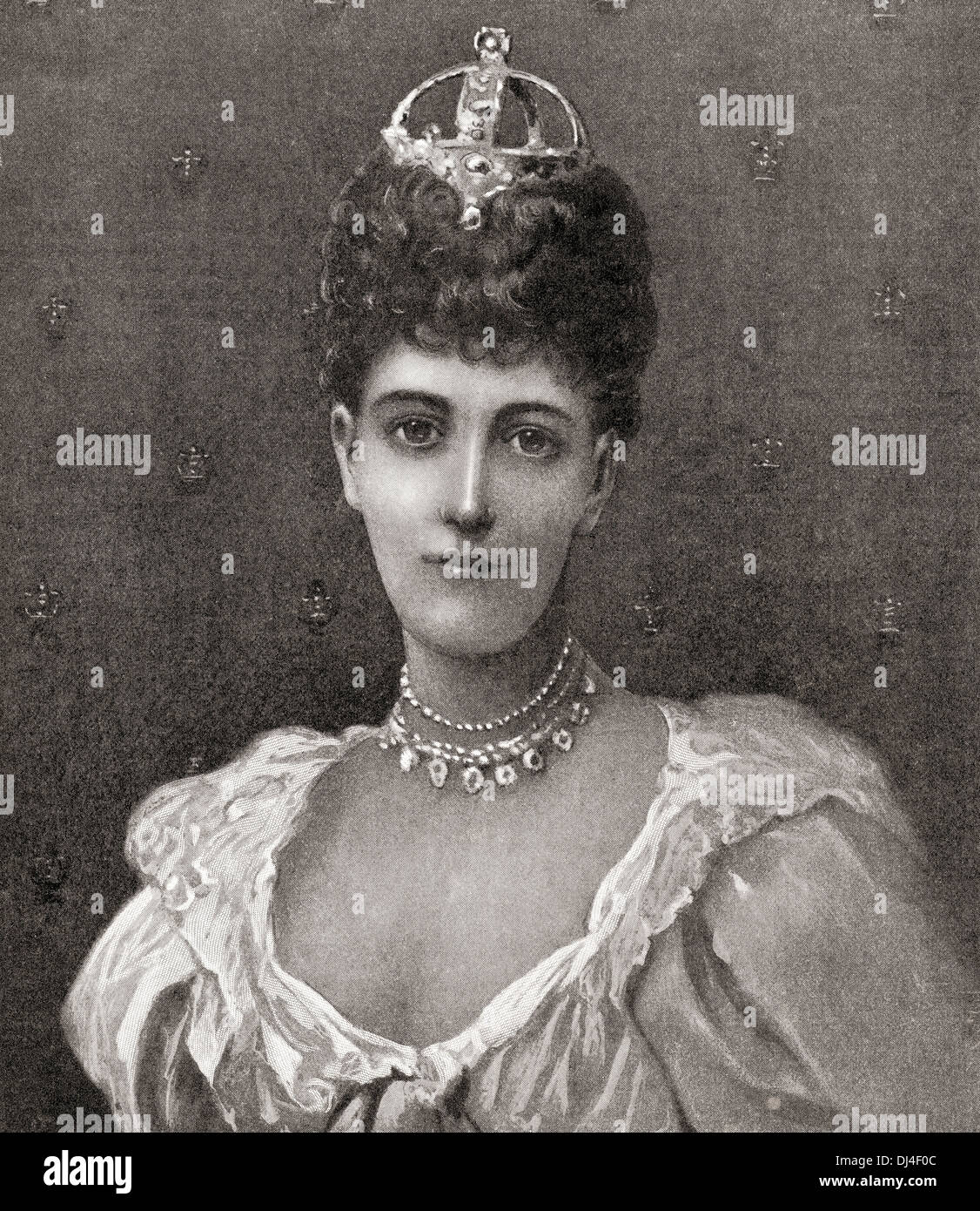 Alexandra von Dänemark, 1844 –1925. Queen Consort des Vereinigten Königreichs und Kaiserin von Indien als die Frau von König-Kaiser Eduard VI. Stockfoto