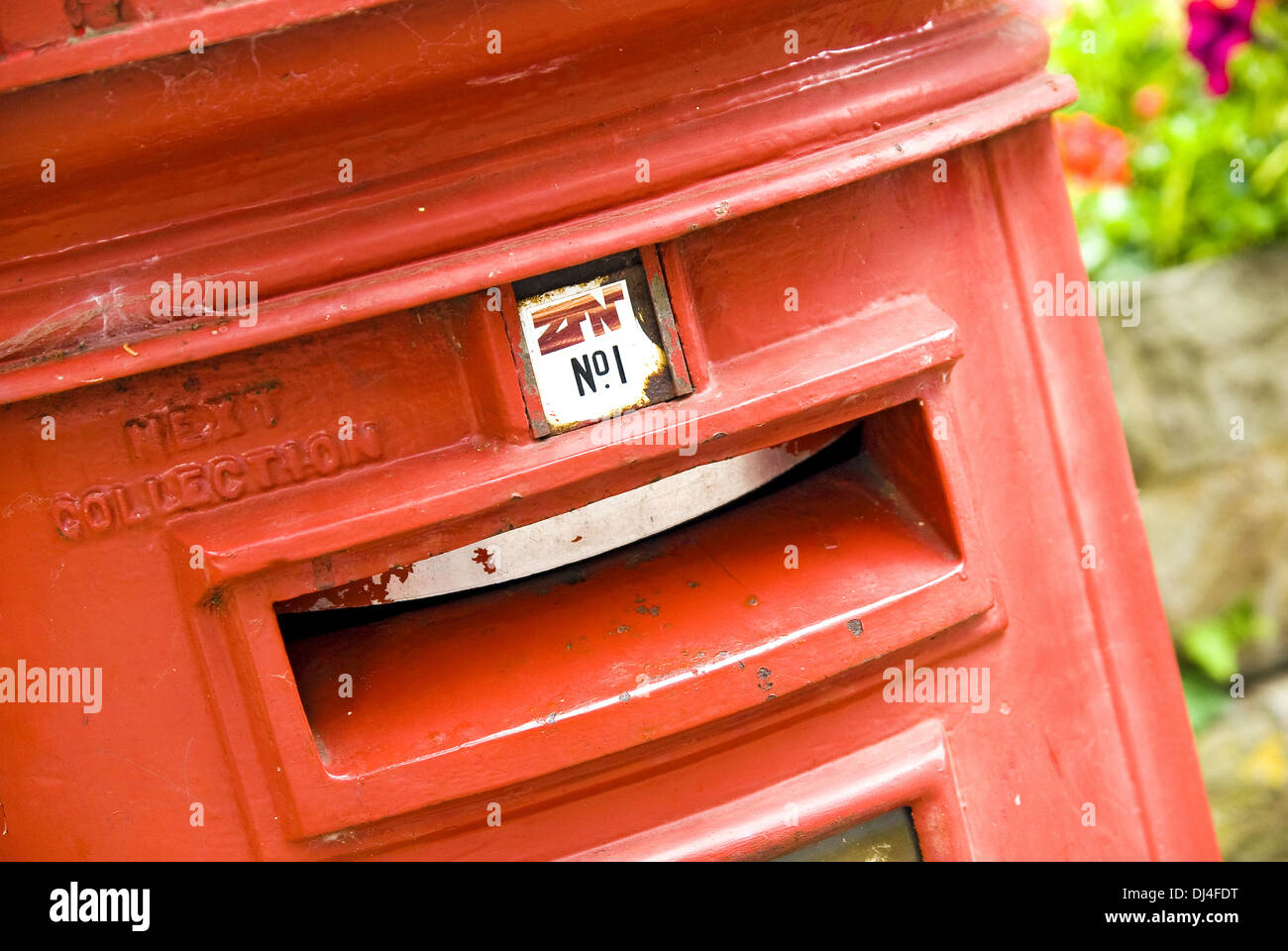 Englischer Briefkasten Stockfoto