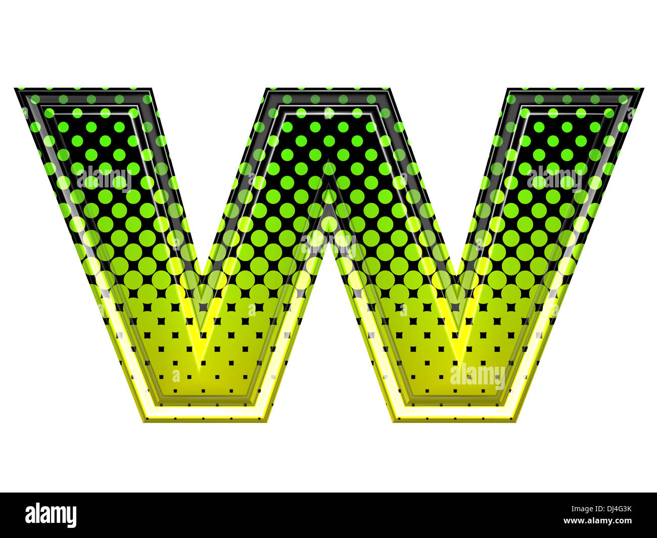 Halbton 3d Kleinbuchstaben w Stockfoto