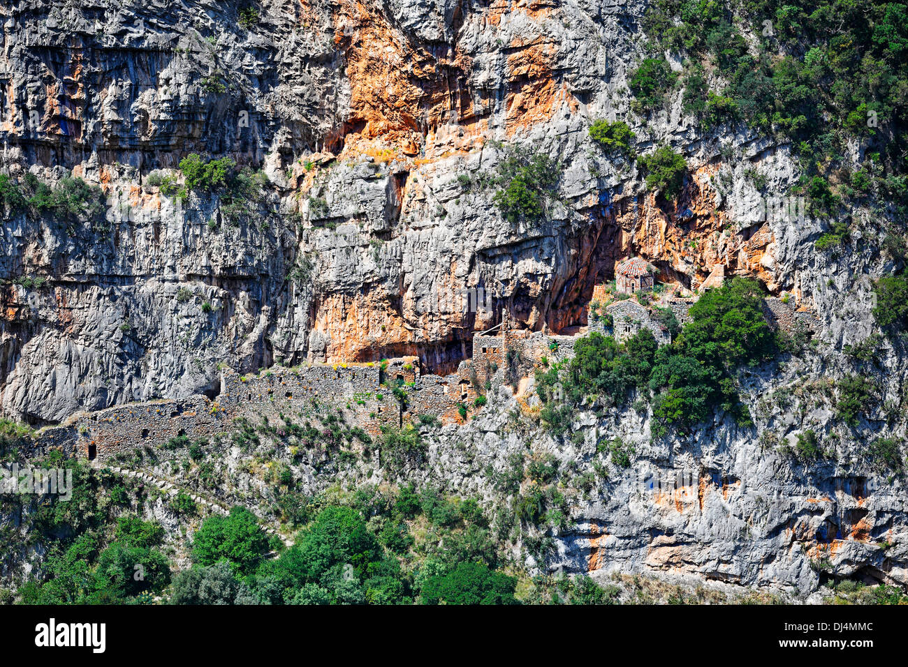 Am alten Philosophos Kloster in der Nähe von Dimitsana in Arcadia, Peloponnes, Griechenland. Stockfoto