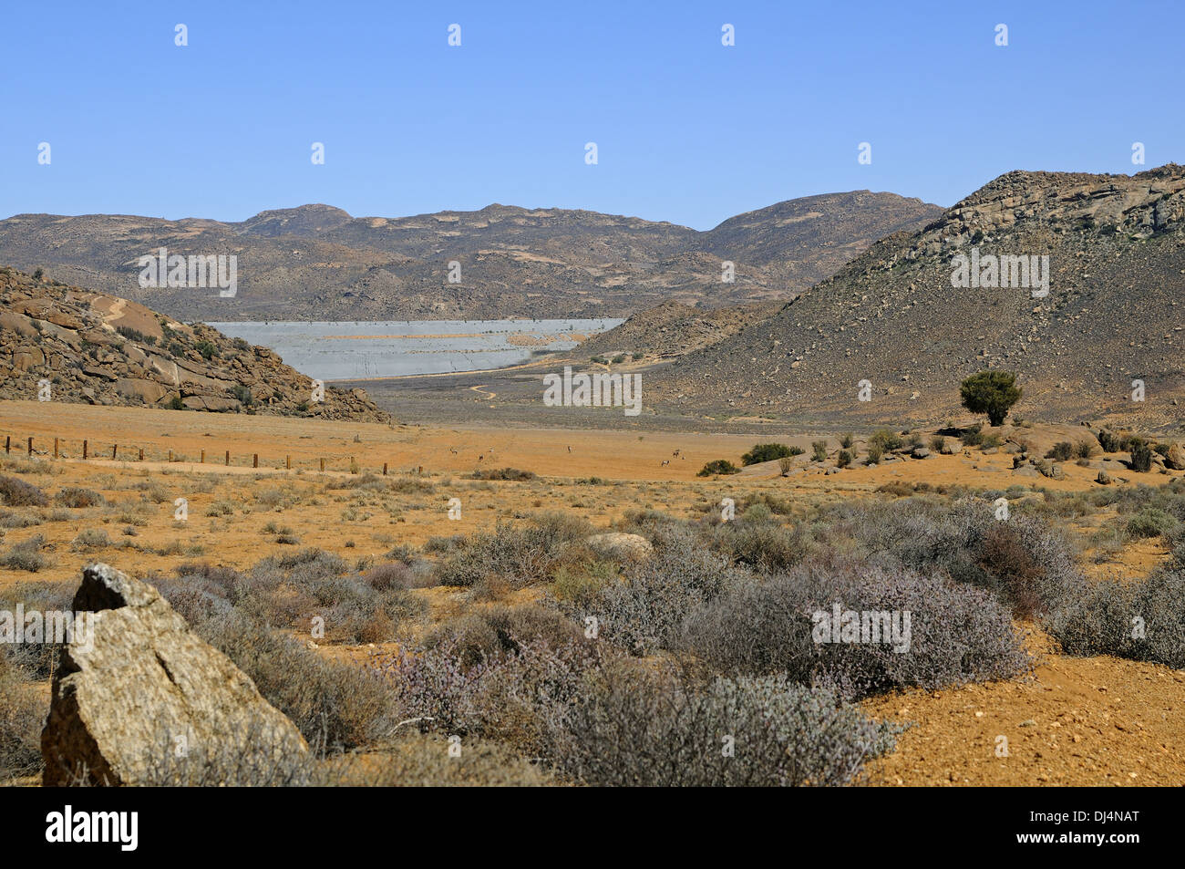 Damm der Vorrat an einen geschlossenen coppermine Stockfoto