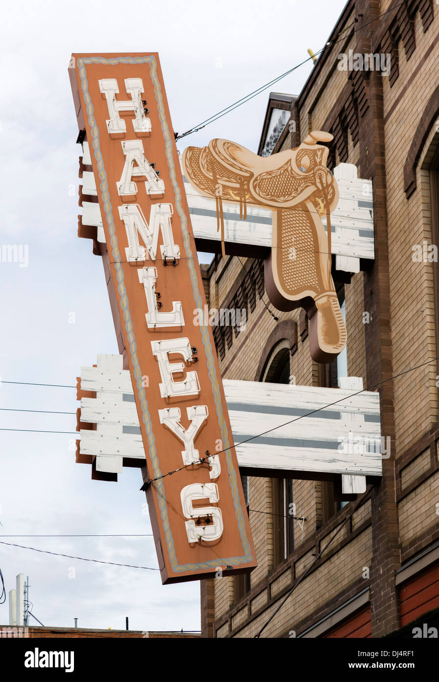 Hamley des Western Wear Shop und Sattlerei in der Innenstadt von Pendleton, Oregon, USA Stockfoto