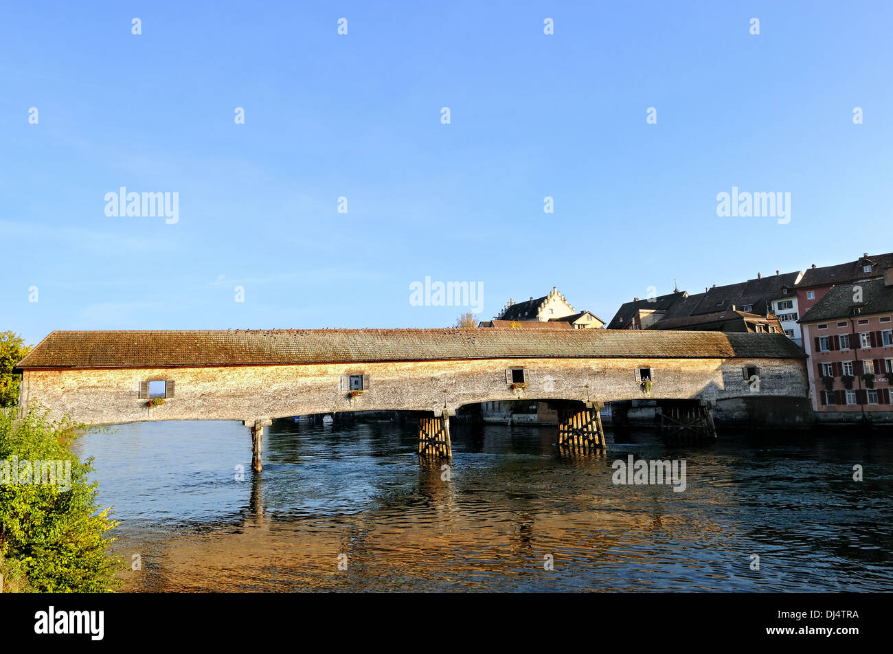 Rheinbrücke Diessenhofen, Schweiz Stockfoto