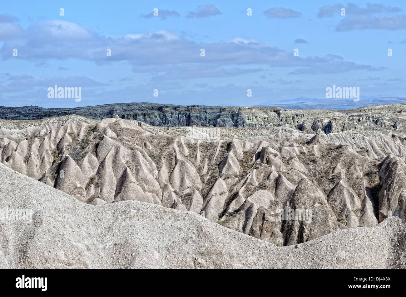 Erodierte Landschaft Cappadocia Türkei Stockfoto