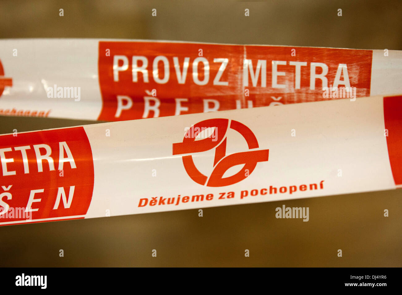 Der Betrieb der Metro unterbrochen - Rahmenlinien Prag, Tschechische Republik, Europa Stockfoto