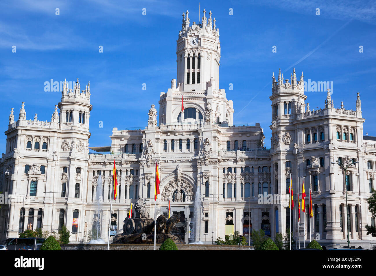 Cibeles Palast an der Plaza de Cibeles in Madrid, Spanien Stockfoto