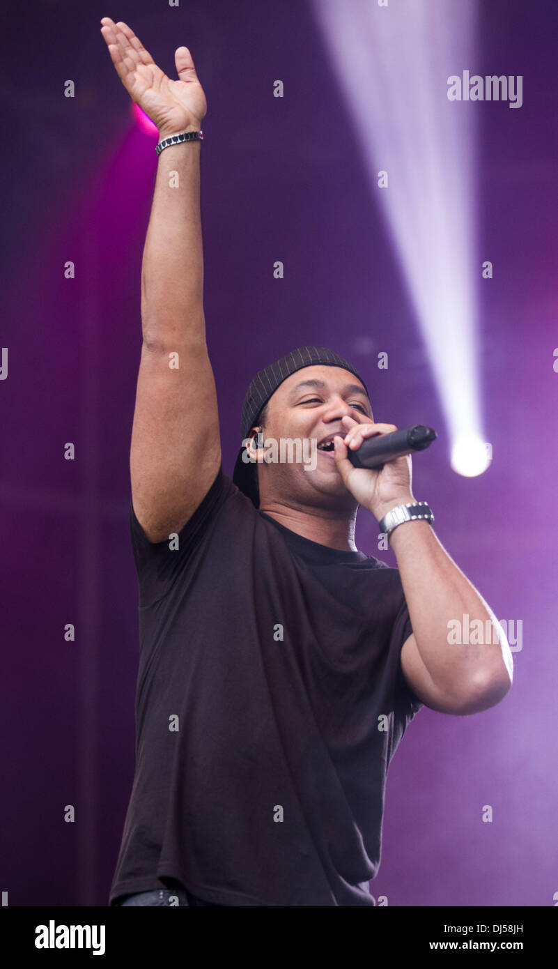 Boss AC, Ze Ricardo und Paula Lima Rock in Rio Lisboa im Parque da Bela Vista - Tag 3 Lissabon, Portugal - 01.06.12 Stockfoto