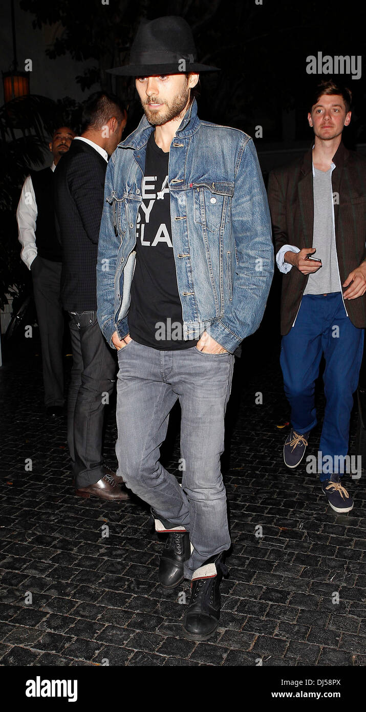 Jared Leto verlassen Chateau Marmont Restaurant in West Hollywood Los Angeles, Kalifornien - 02.06.12 Stockfoto