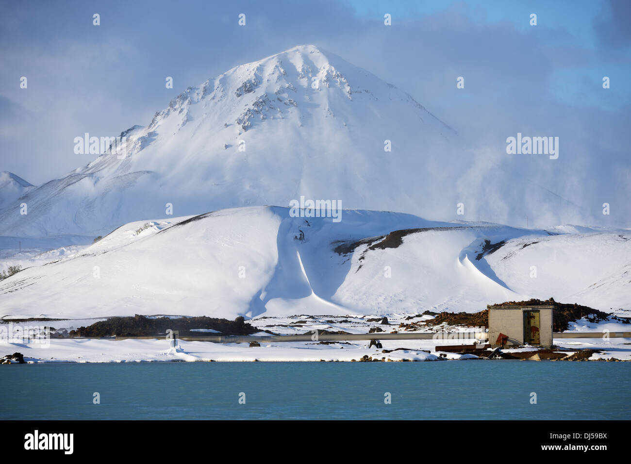 Geothermisches Kraftwerk Bjarnarflag; Bjarnarflag, Myvatn, Island Stockfoto