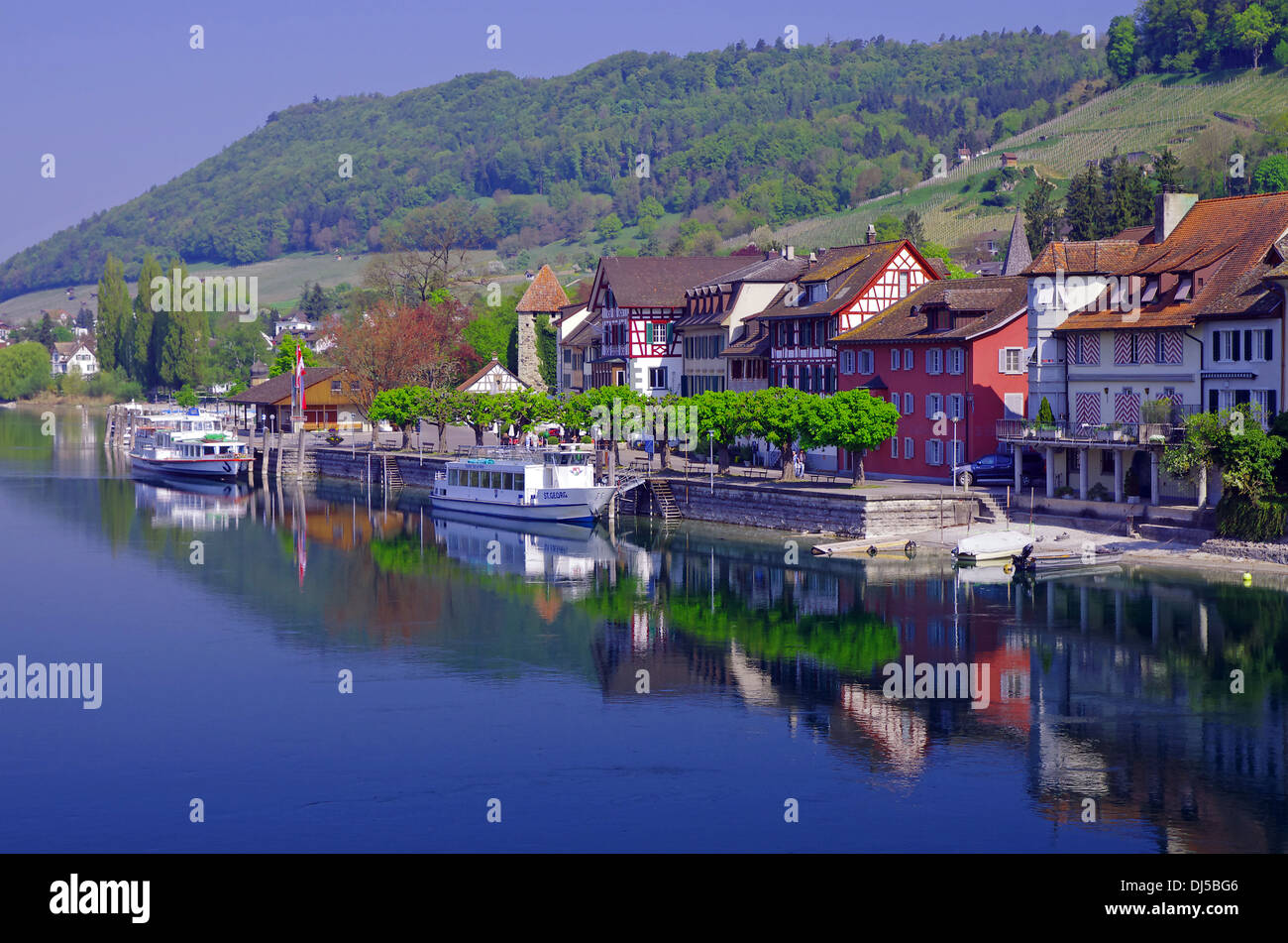 Das Dorf Stein am Rhein Stockfoto