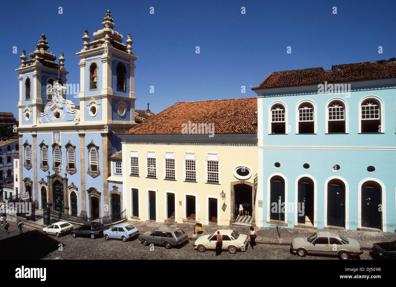 Nossa Senhora Rosario Dos Pretos, Kirche, Pelourinho, Salvador, Bahia, Brasilien, Südamerika Stockfoto