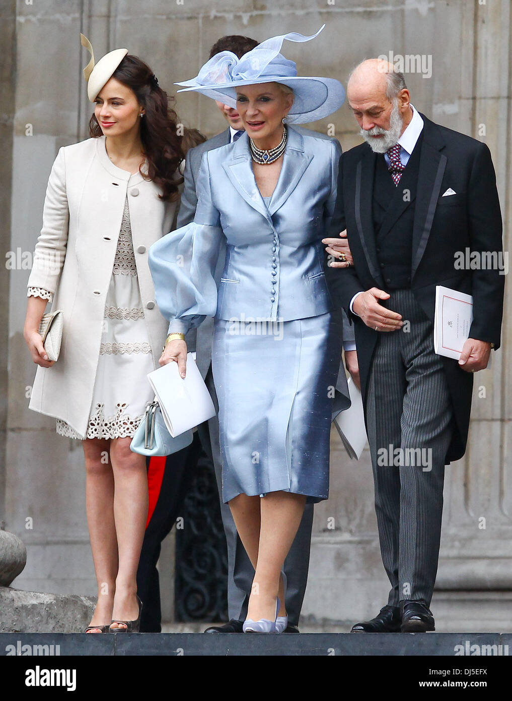 Prinz Michael von Kent mit Prinzessin Michael von Kent verlassen die Königin Diamond Jubilee Dankgottesdienst in St. Pauls Cathedral London, England - 05.06.12 Stockfoto