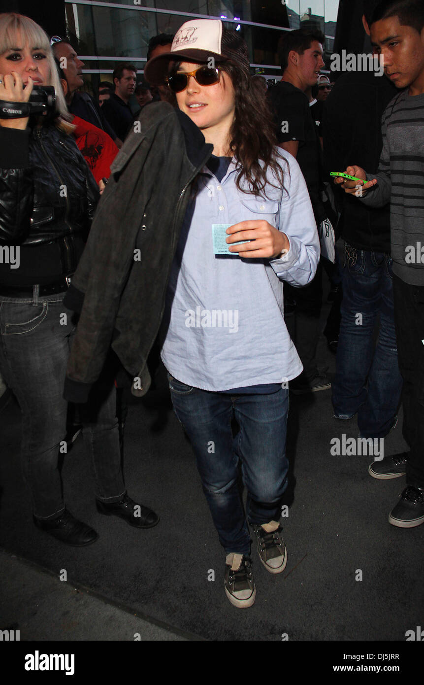 Ellen Page Ankünfte für die LA Kings-Eishockey-match gegen die New Jersey Devils im Staples Center Los Angeles, Kalifornien - 06.06.12 Stockfoto