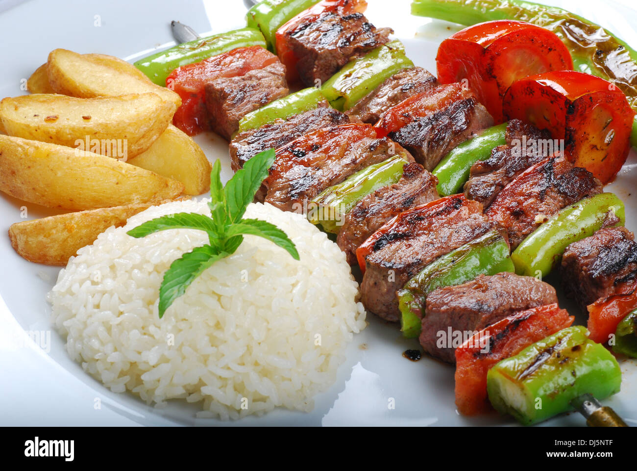 Türkische Schaschlik Stockfoto