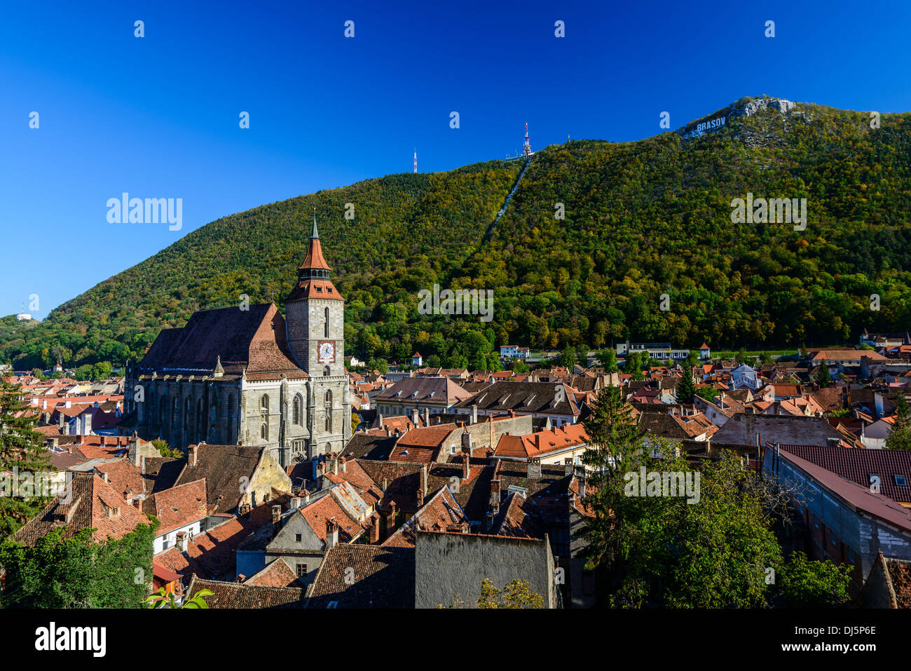 Altstadt in Brasov (Kronstadt), Siebenbürgen, Rumänien Stockfoto