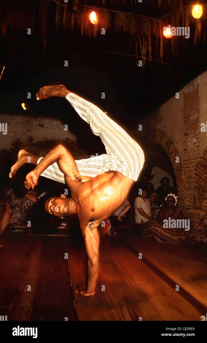 Capoeira, traditionelle Tänze, solar Unhao, Salvador, Bahia, Brasilien, Südamerika Stockfoto