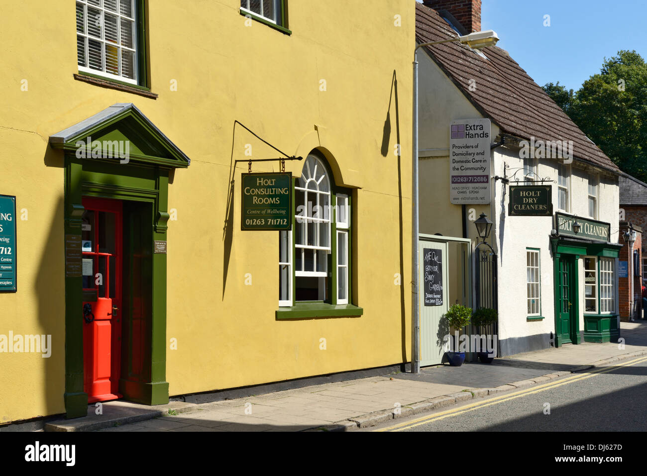 Attraktive georgianischen Gebäuden, Holt, Norfolk, England, Vereinigtes Königreich, UK, Europa Stockfoto