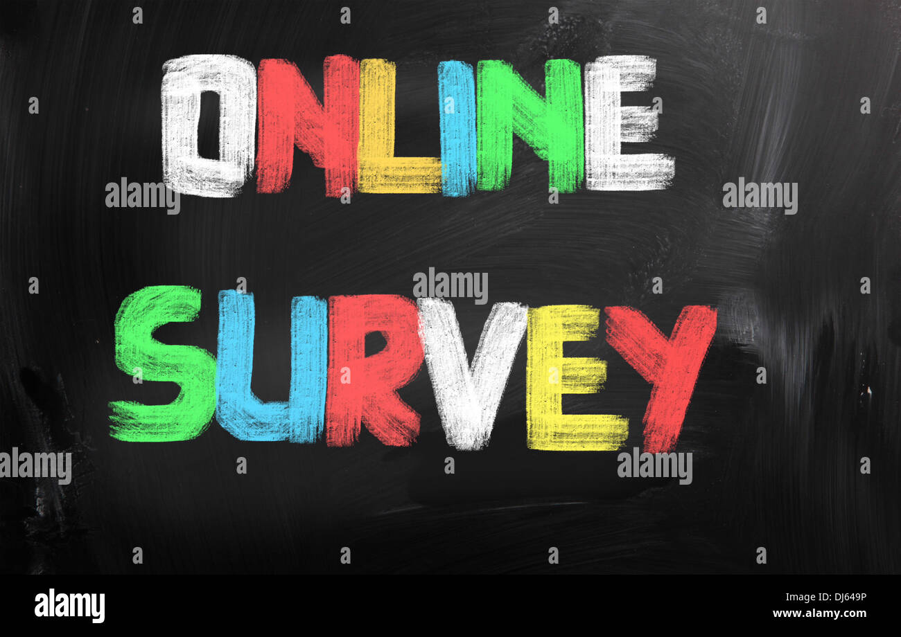 Online-Umfrage-Konzept Stockfoto
