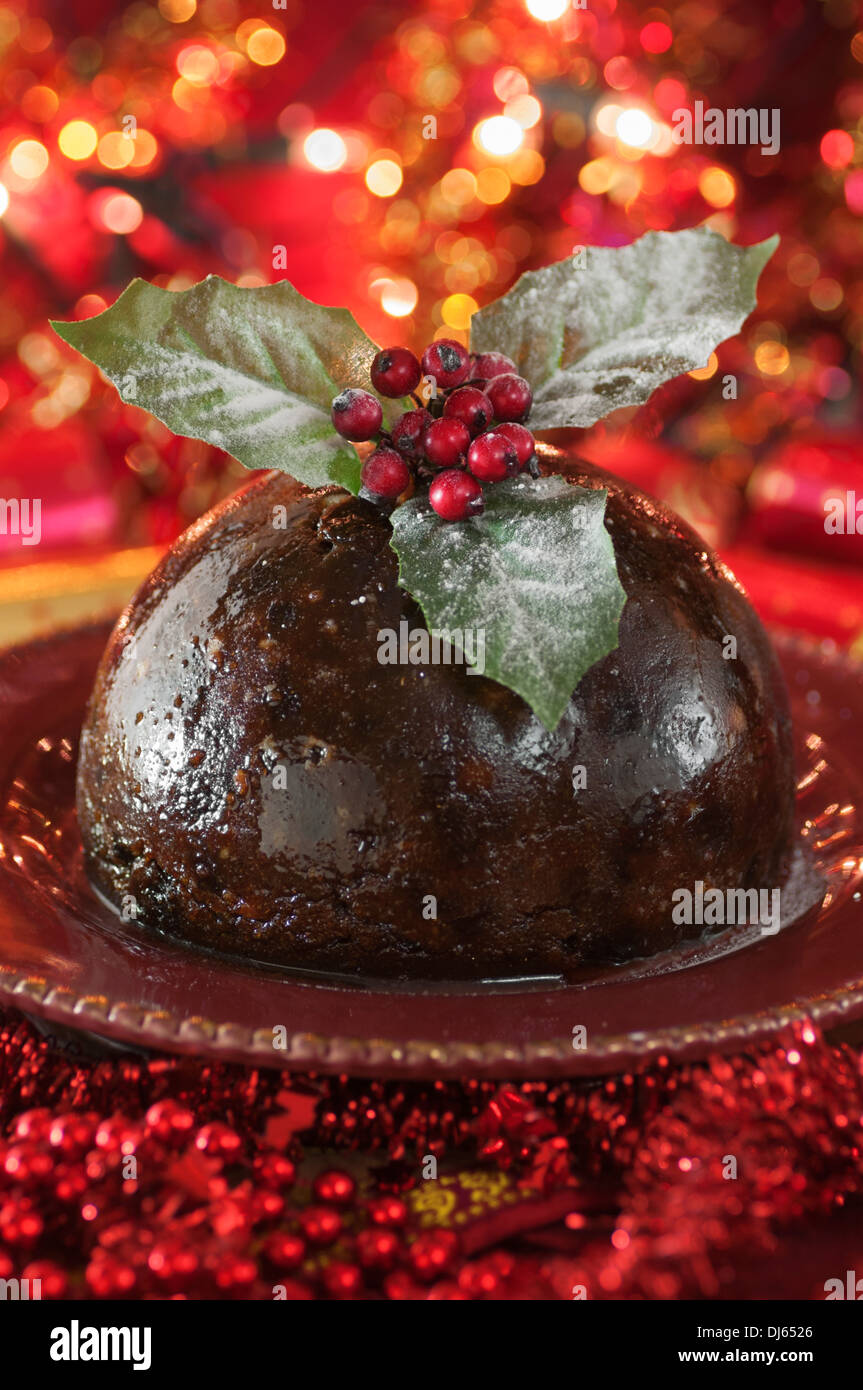Christmas Pudding. Traditionelle festliche dessert Stockfoto