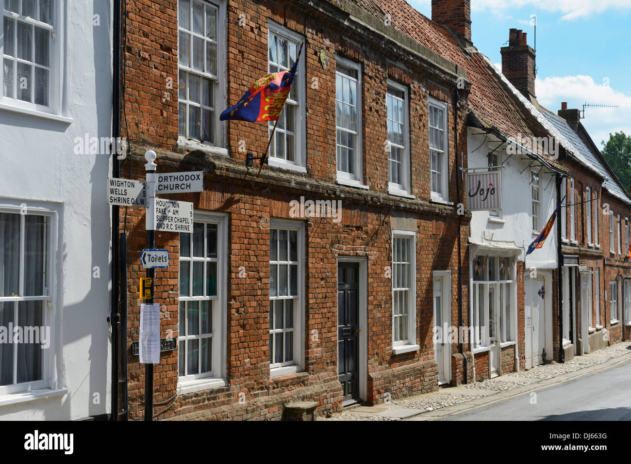 High Street, wenig Walsingham, Norfolk, England, Vereinigtes Königreich, UK, Europa Stockfoto
