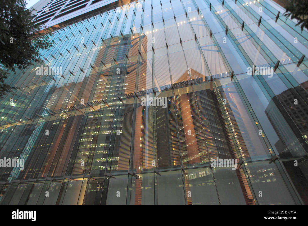 Japan, Tokyo Shiodome, Wolkenkratzer, moderne Architektur, Stockfoto