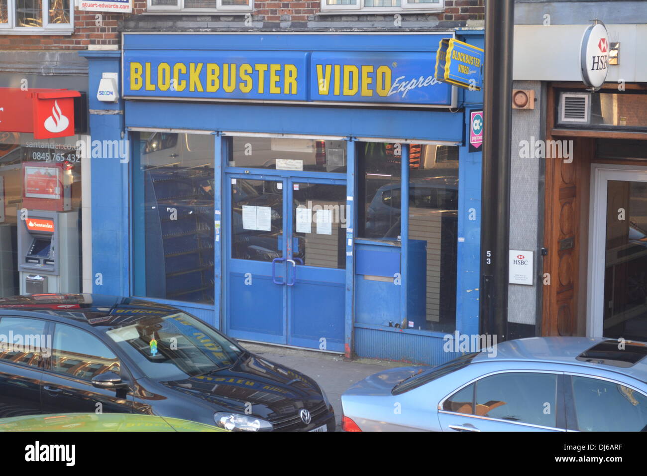 London, UK. 22. November 2013. Blockbuster-Store im Süden Londons wie das Unternehmen in Konkurs geht und Personal sind ohne Arbeit vor Weihnachten. Bildnachweis: Greg Weddell/Alamy Live-Nachrichten Stockfoto