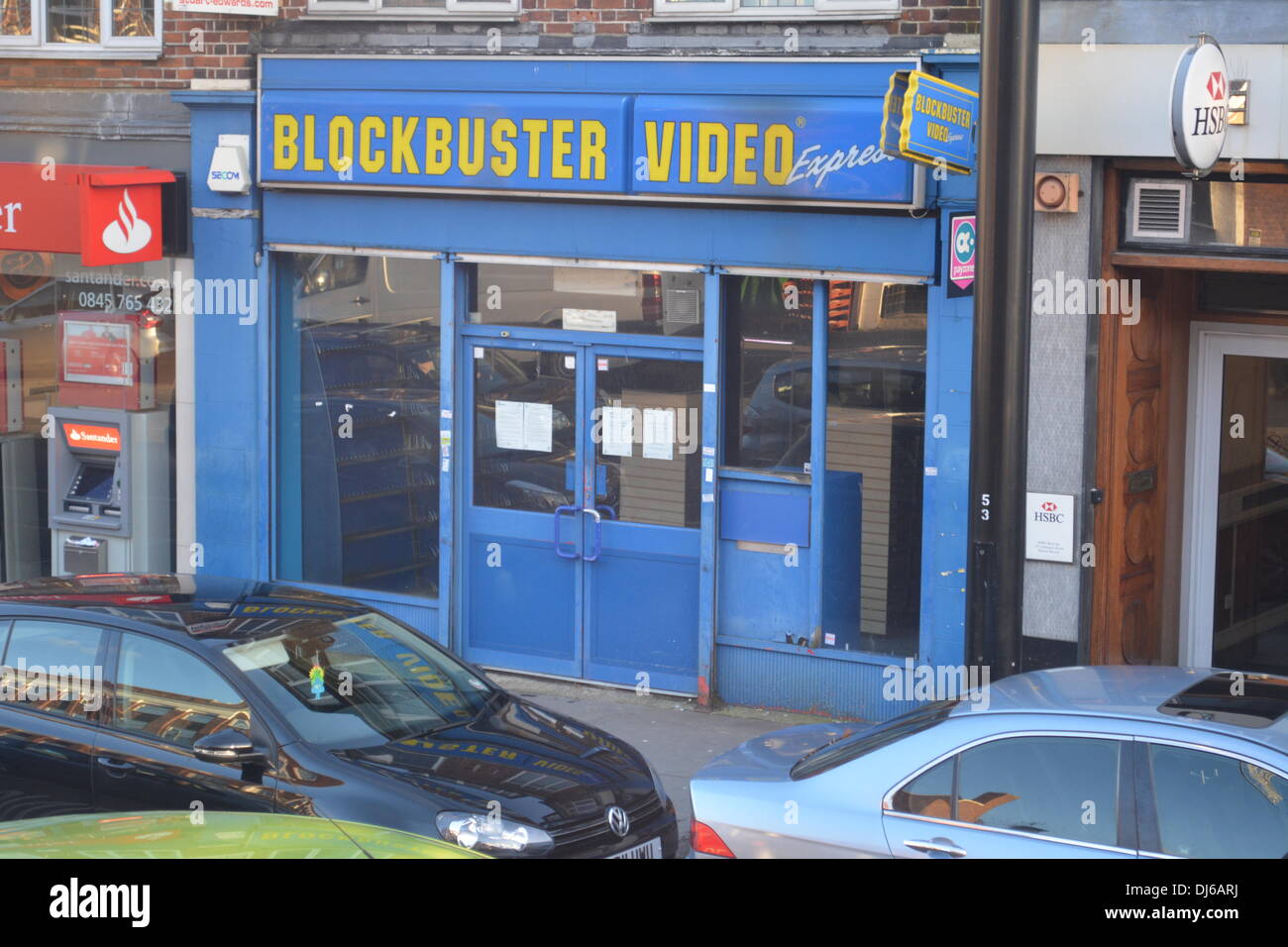 London, UK. 22. November 2013. Blockbuster-Store im Süden Londons wie das Unternehmen in Konkurs geht und Personal sind ohne Arbeit vor Weihnachten. Bildnachweis: Greg Weddell/Alamy Live-Nachrichten Stockfoto