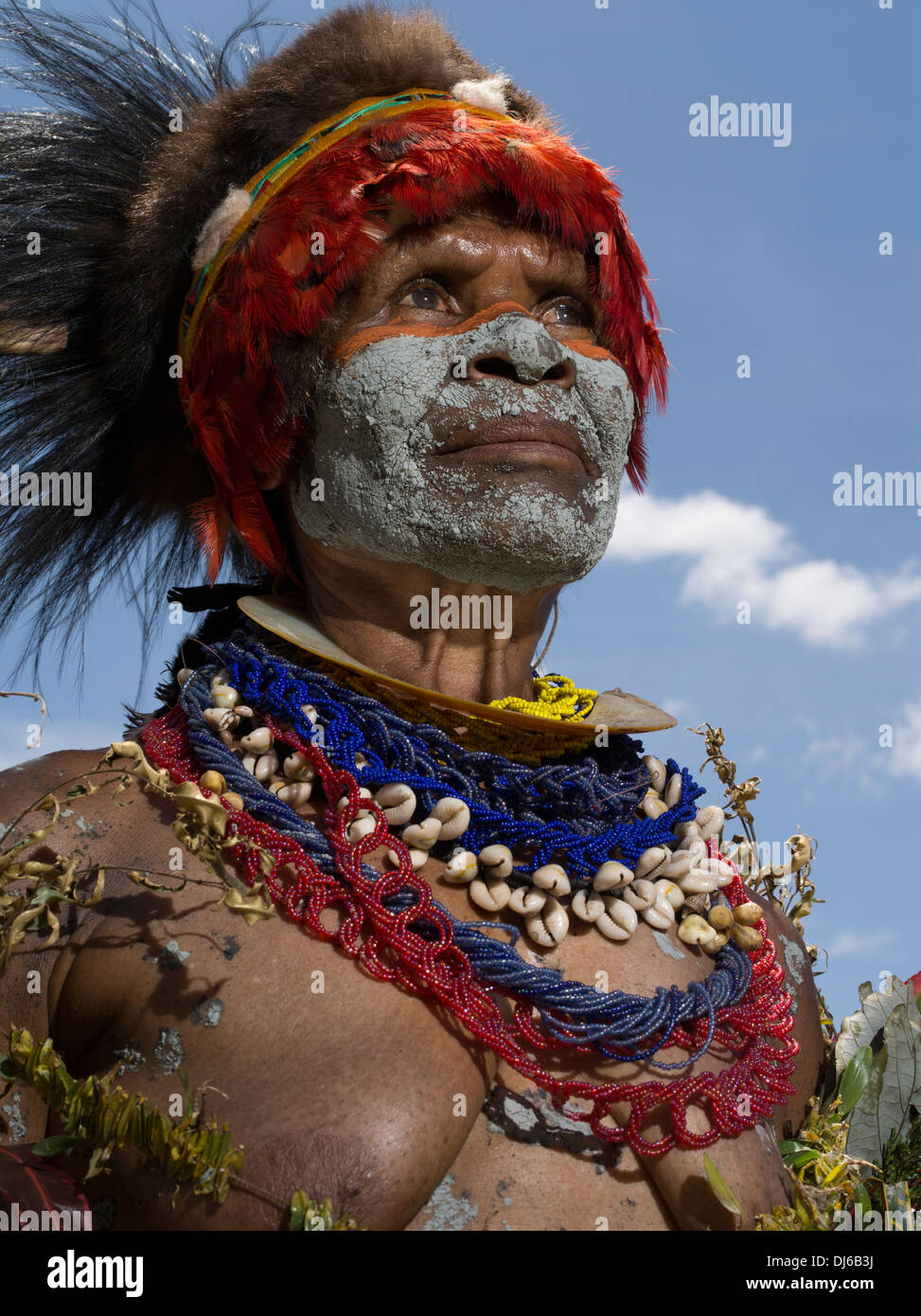 Wando Singsing Group, Unggai Bena District, östlichen Highlands Province - Goroka Show, Papua New Guinea Stockfoto