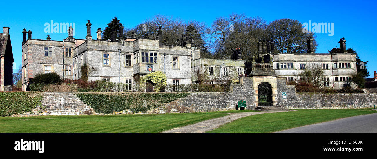 Tissington Hall jakobinischen Herrenhaus, Fitzherbert Familie, Tissington Dorf, Peak District National Park, Derbyshire, England Stockfoto