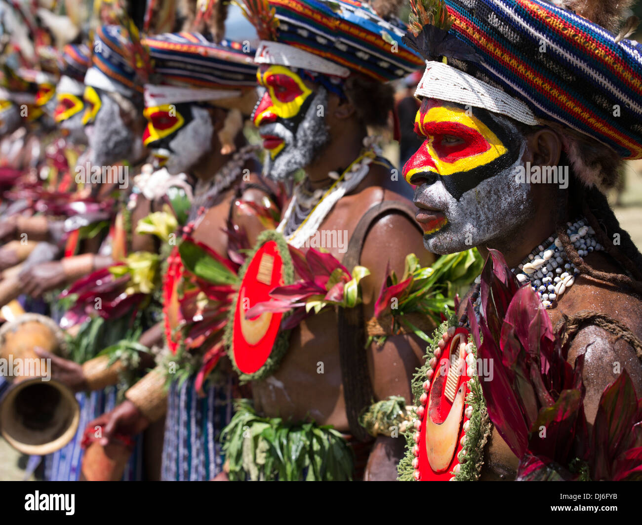 Kunai Kultur Singsing Group - Goroka Show, Papua New Guinea Stockfoto