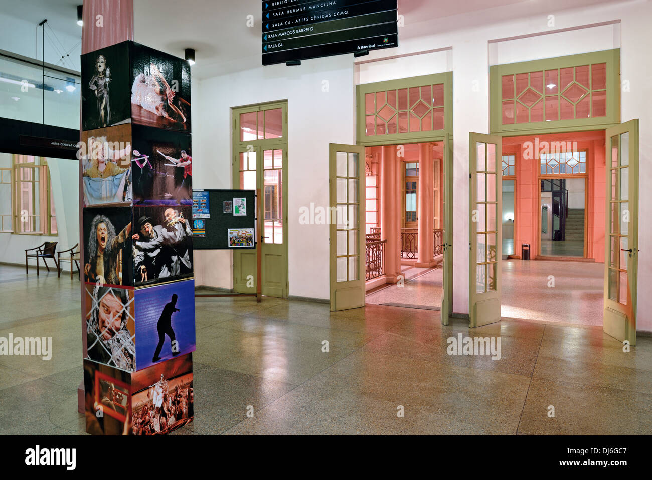 Brasilien, Porto Alegre: Innenansicht einer Ausstellung Hall von Mario Quintana Kulturzentrum Stockfoto
