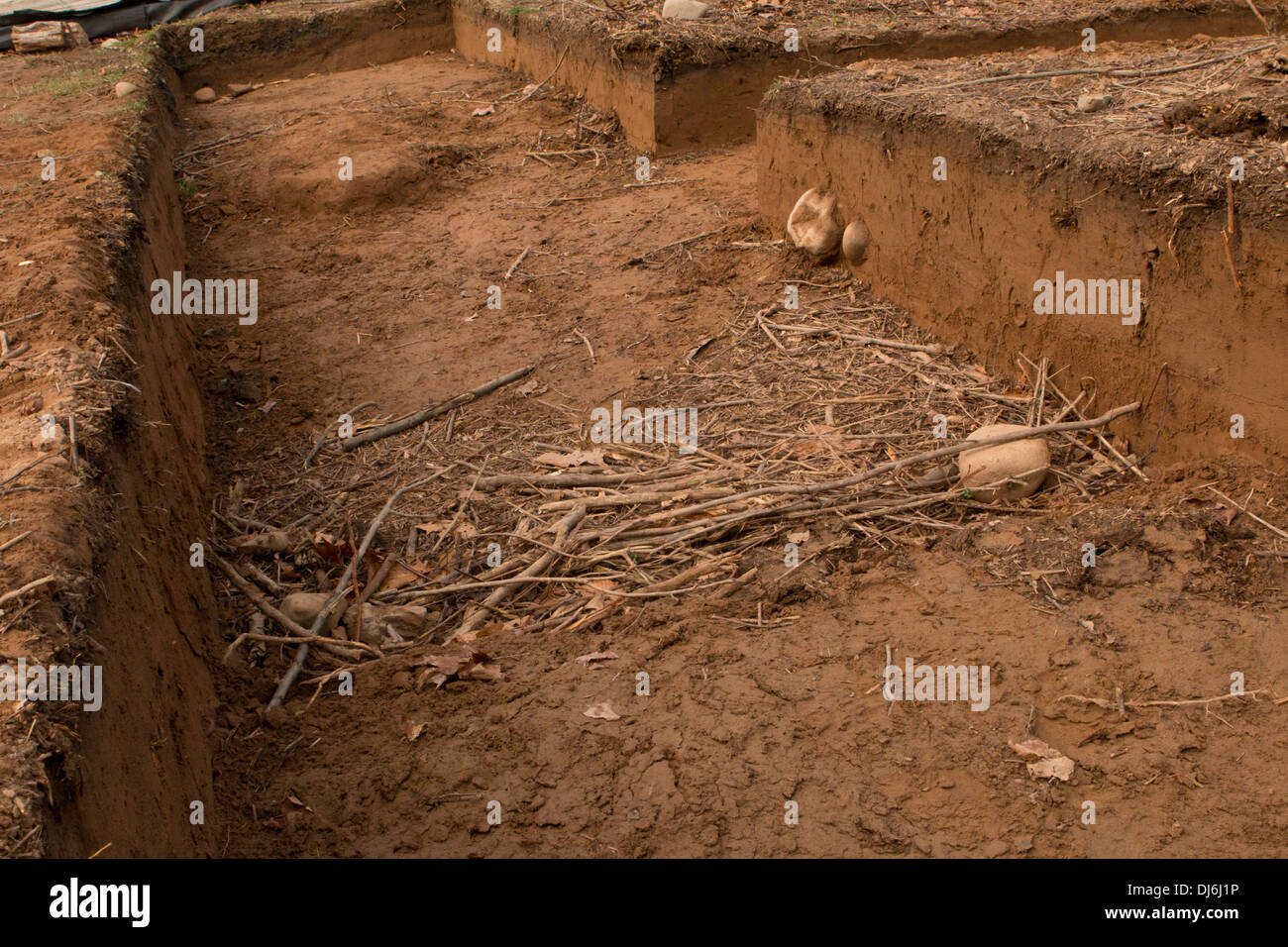 Archäologische Ausgrabungsstätte Stockfoto