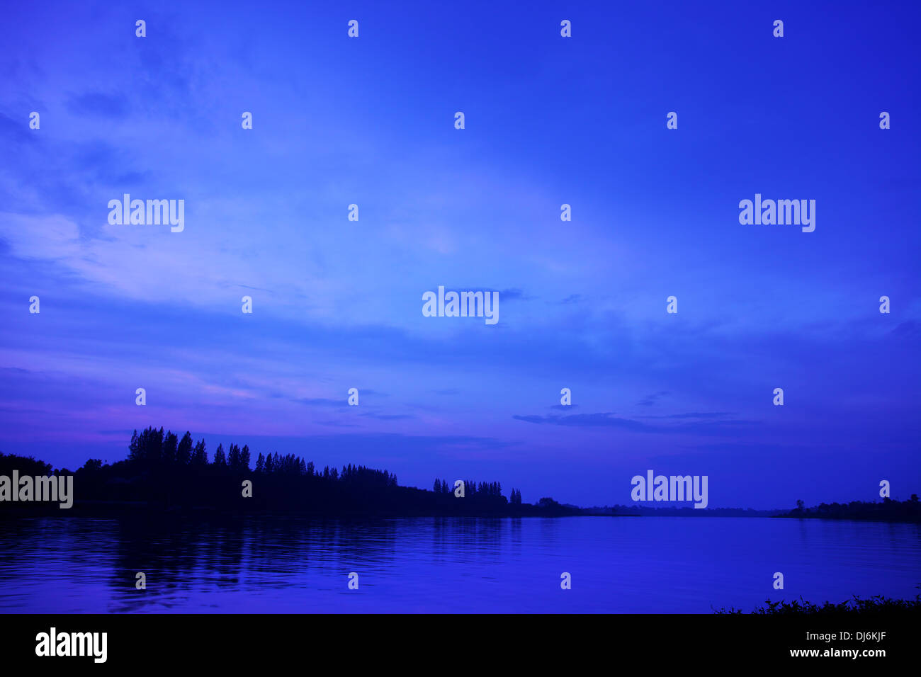 Lagune bei Sonnenuntergang Stockfoto