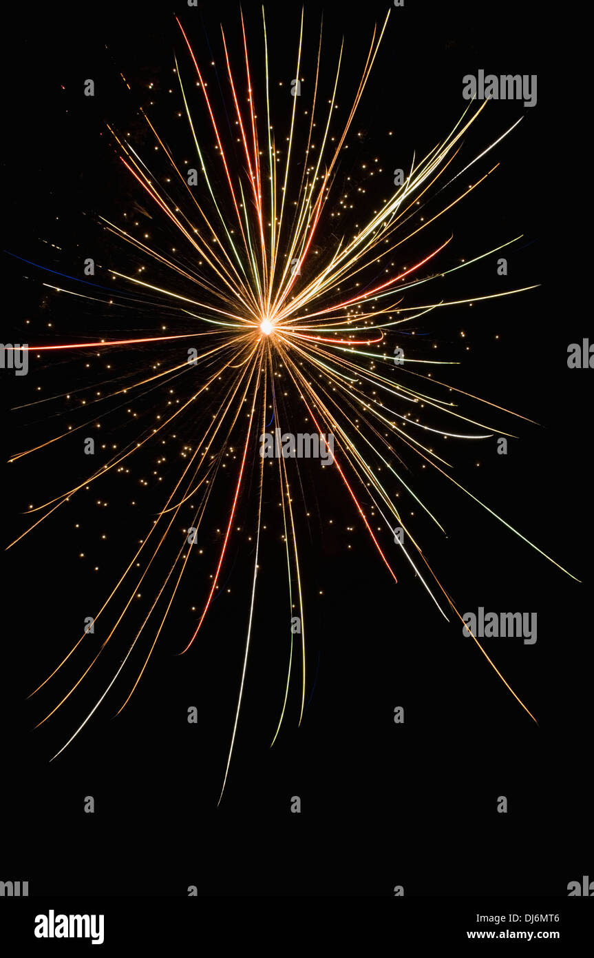 Feuerwerk-Burst Stockfoto