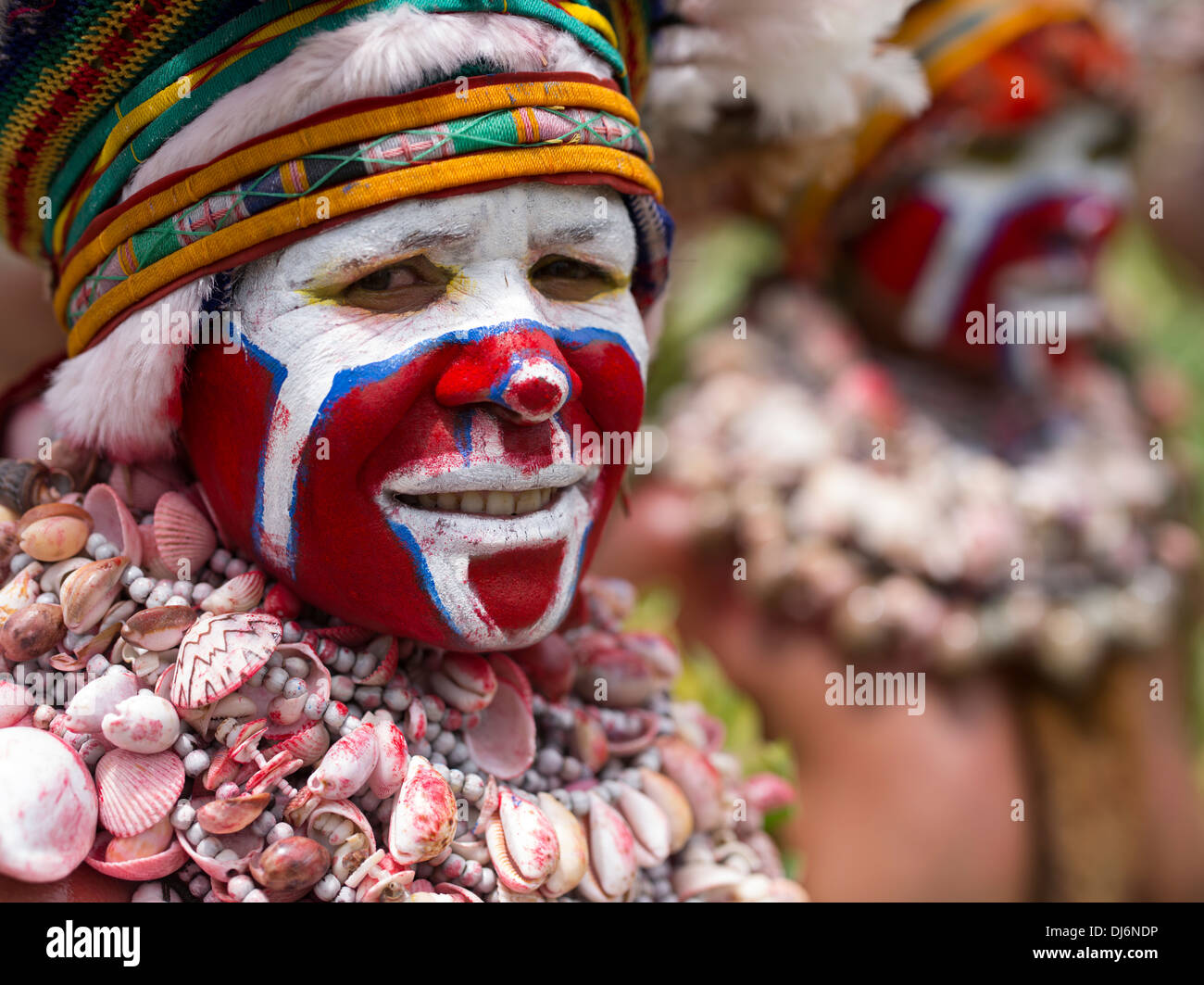 Tokua Kultur Singsing Group, Jiwaka Provinz - Goroka Show, Papua New Guinea Stockfoto