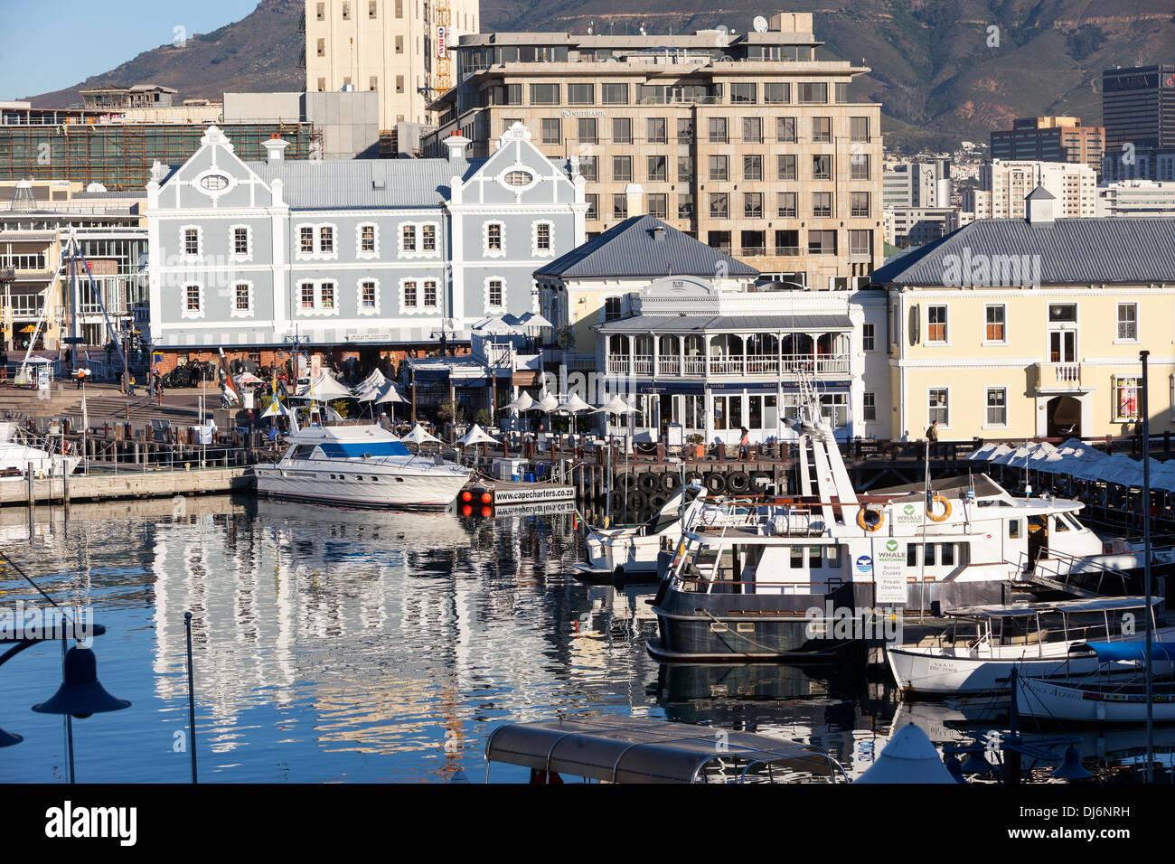 Südafrika. Waterfront von Kapstadt aus Victoria and Alfred Mall. Stockfoto