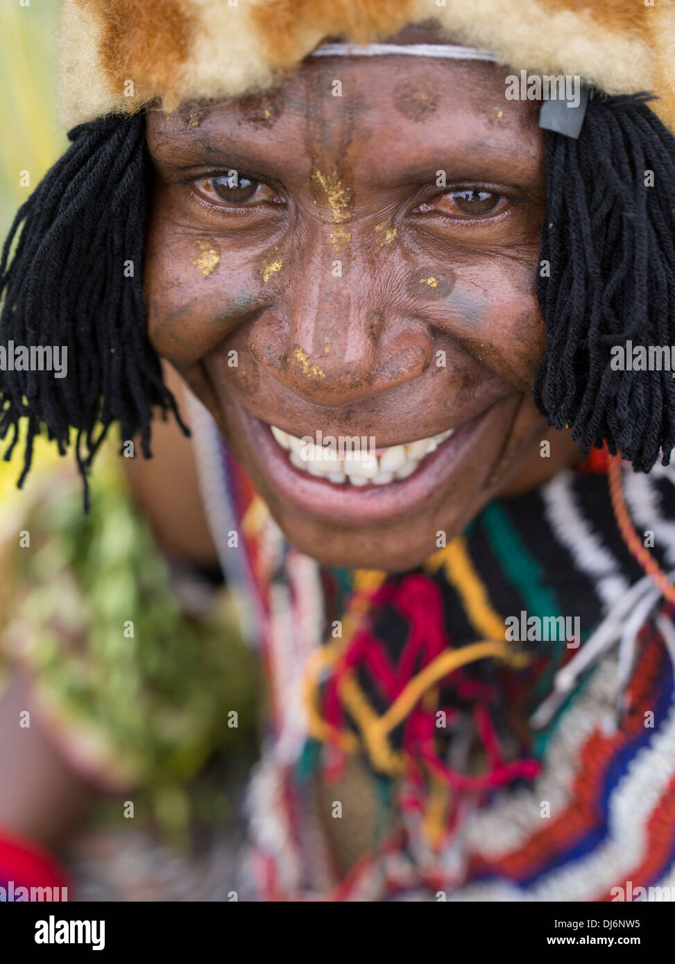 Porträt der Indianerin - Goroka Show Papua New Guinea Stockfoto