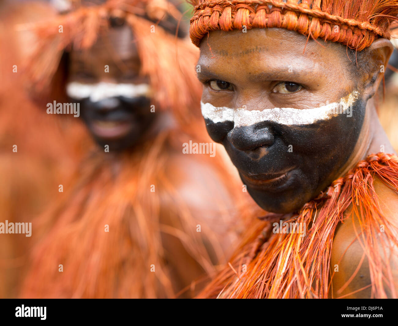 Frau von worden Singsing Fraktion, Goroka District, östlichen Highlands Province - Goroka Show, Papua New Guinea Stockfoto