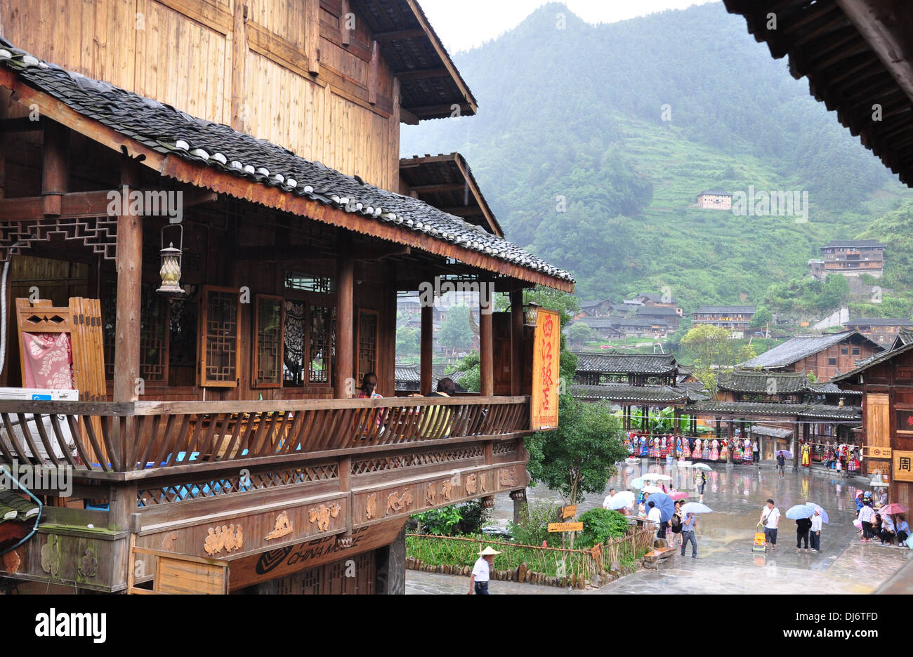 China Guizhou Miao Dorf Stockfoto