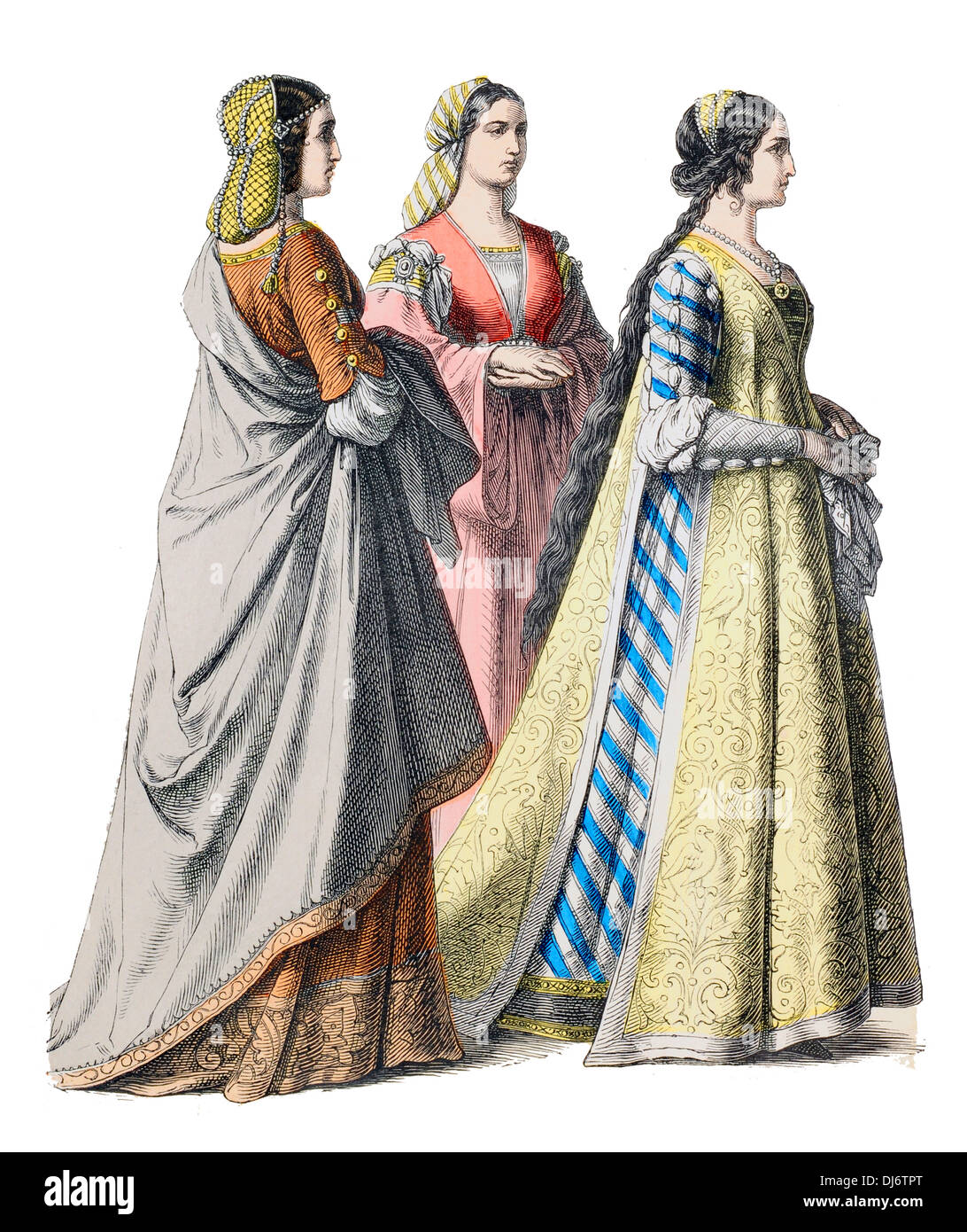 15. Jahrhundert florentinischen adligen Damen Stockfoto