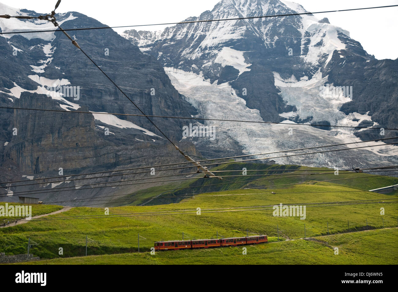 Europa. Schweiz, Kanton Bern. Berner Oberland, Zahnradbahn auf das Jungfraujoch. Stockfoto