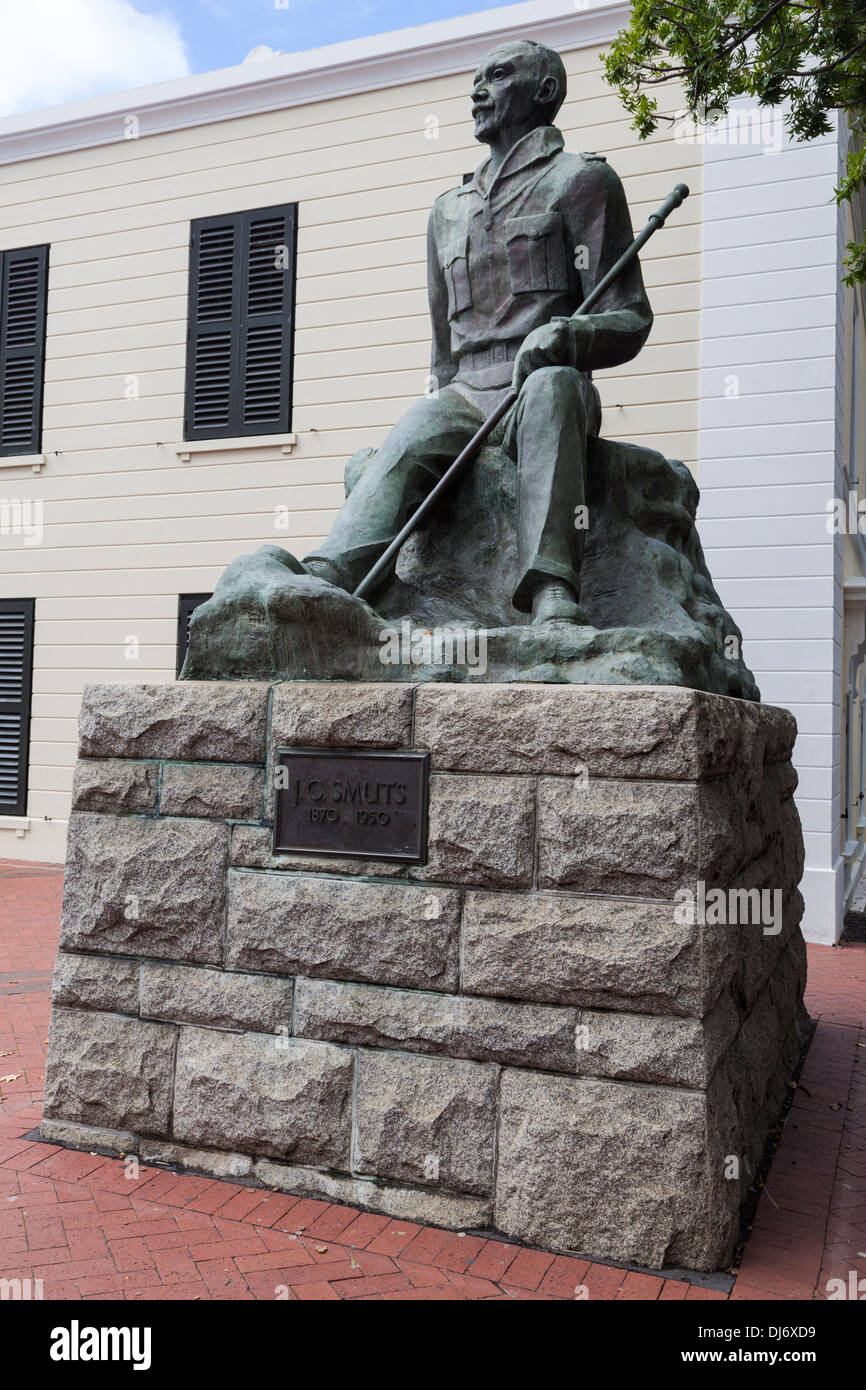Südafrika, Cape Town. Statue von Jan Smuts. Stockfoto