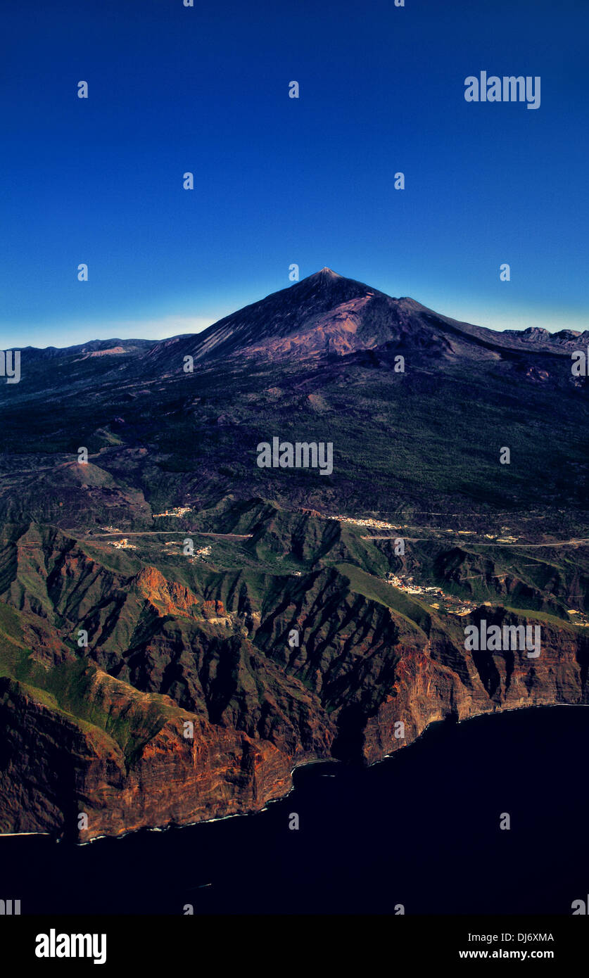Vulkan Teide, Los Gigantes, Teneriffa, Kanarische Inseln, Spanien Stockfoto