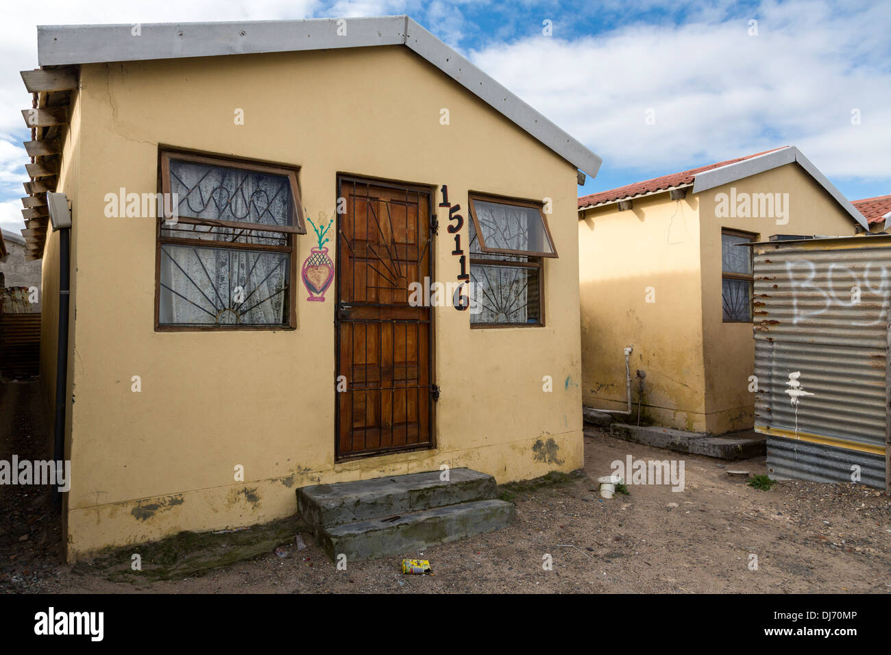 Südafrika, Cape Town, Guguletu Township. Vor kurzem errichteten Haus für afrikanische Insassen. Stockfoto