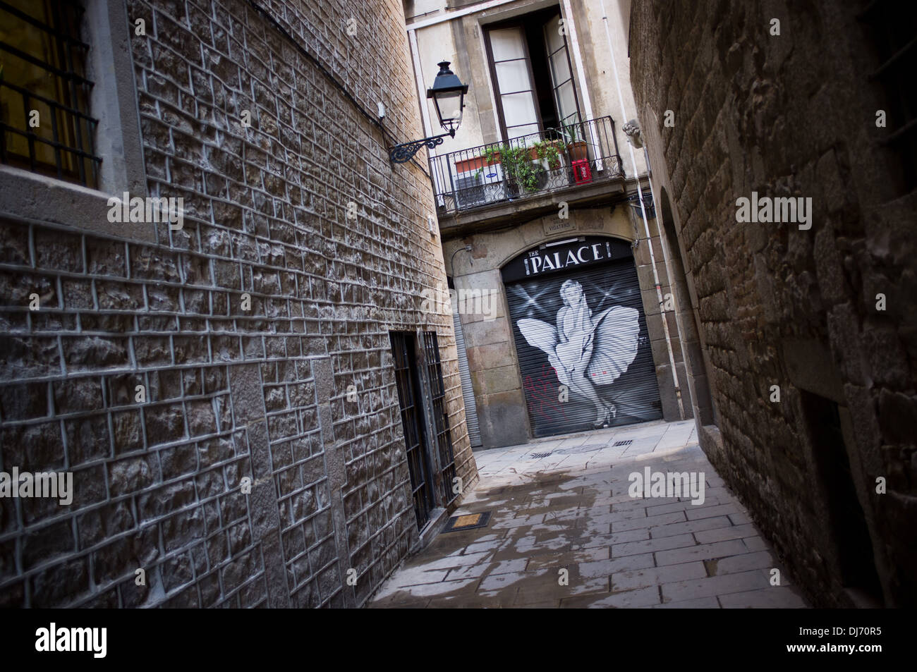 Marilyn Monroe-Graffiti in Barcelona Straßen. Stockfoto